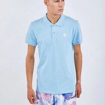 adidas Originals Poloshirt Trefoil Essentials in Hellblau für 14,99€ (statt 30€)