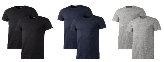 6x Kappa T Shirts in Schwarz, Blau oder Grau für 36€ (statt 64€) + Rucksack mit Kühlfach geschenkt