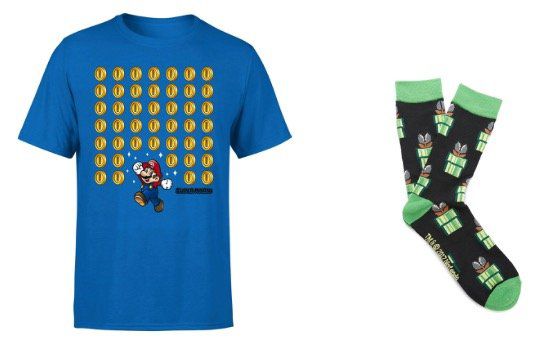 Nintendo Super Mario T Shirt (in S bis 2XL) + Socken für 8,99€ (statt 35€)