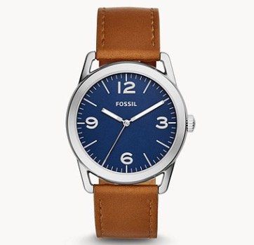 Ausverkauft! Fossil Herrenuhr Ledger mit Leder Armband für 29€ (statt 69€) + gratis Gravur