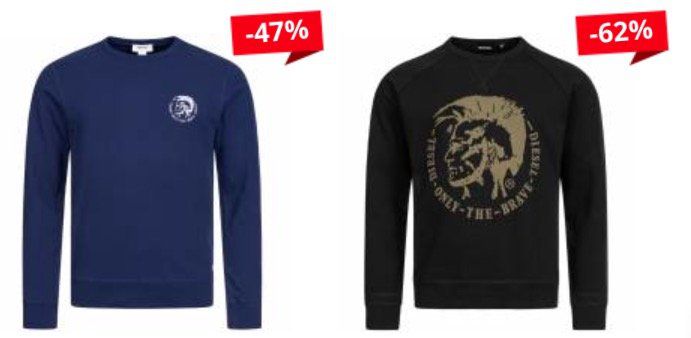 Diesel Pullover in Restgrößen für je 34,34€ (statt 55€) + 5€ Gutschein ab 60€