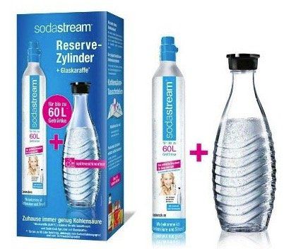 SodaStream Reserve Zylinder 60 Liter + Glaskaraffe für 27,85€ (statt 33€)