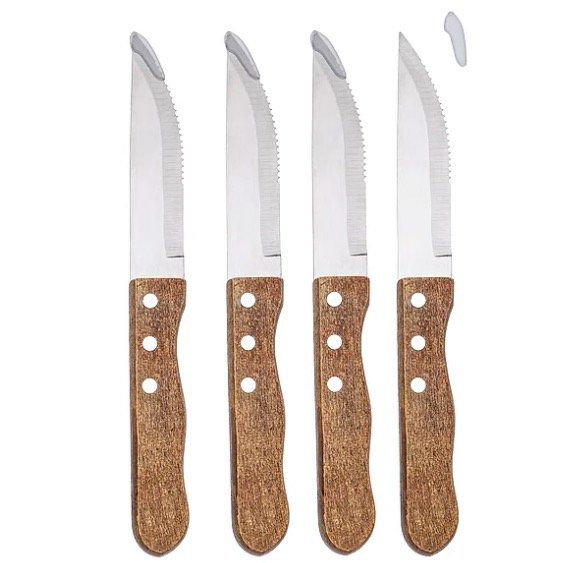 Ausverkauft! 4er Set Steakmesser mit Holzgriff für 4,95€ (statt 13€)