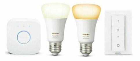 Philips Hue White Ambiance Starter Kit mit 2x E27 Lampen + Bridge + Dimmschalter für 49,90€ (statt ~80€)