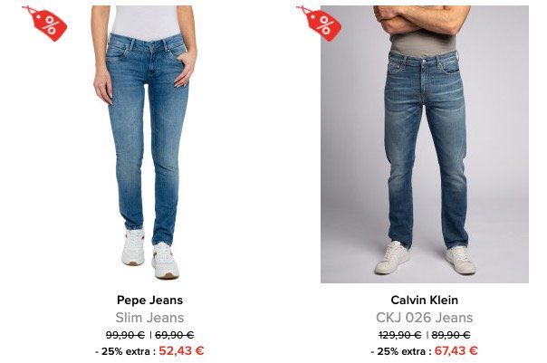 Jeans mit 25% Rabatt + keine VSK + 10% Gutschein bei dress for less