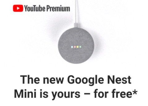Youtube Premium Kunden: Google Nest Mini gratis (Wert 40€)