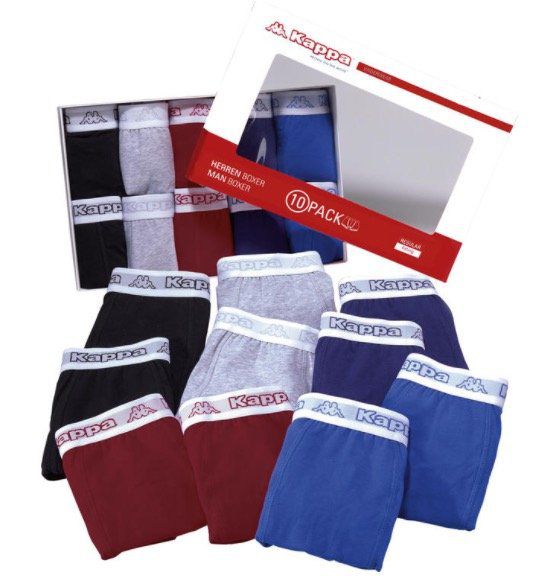 10er Pack Kappa Boxershorts für 26,25€ (statt 49€)   nur L und 3XL