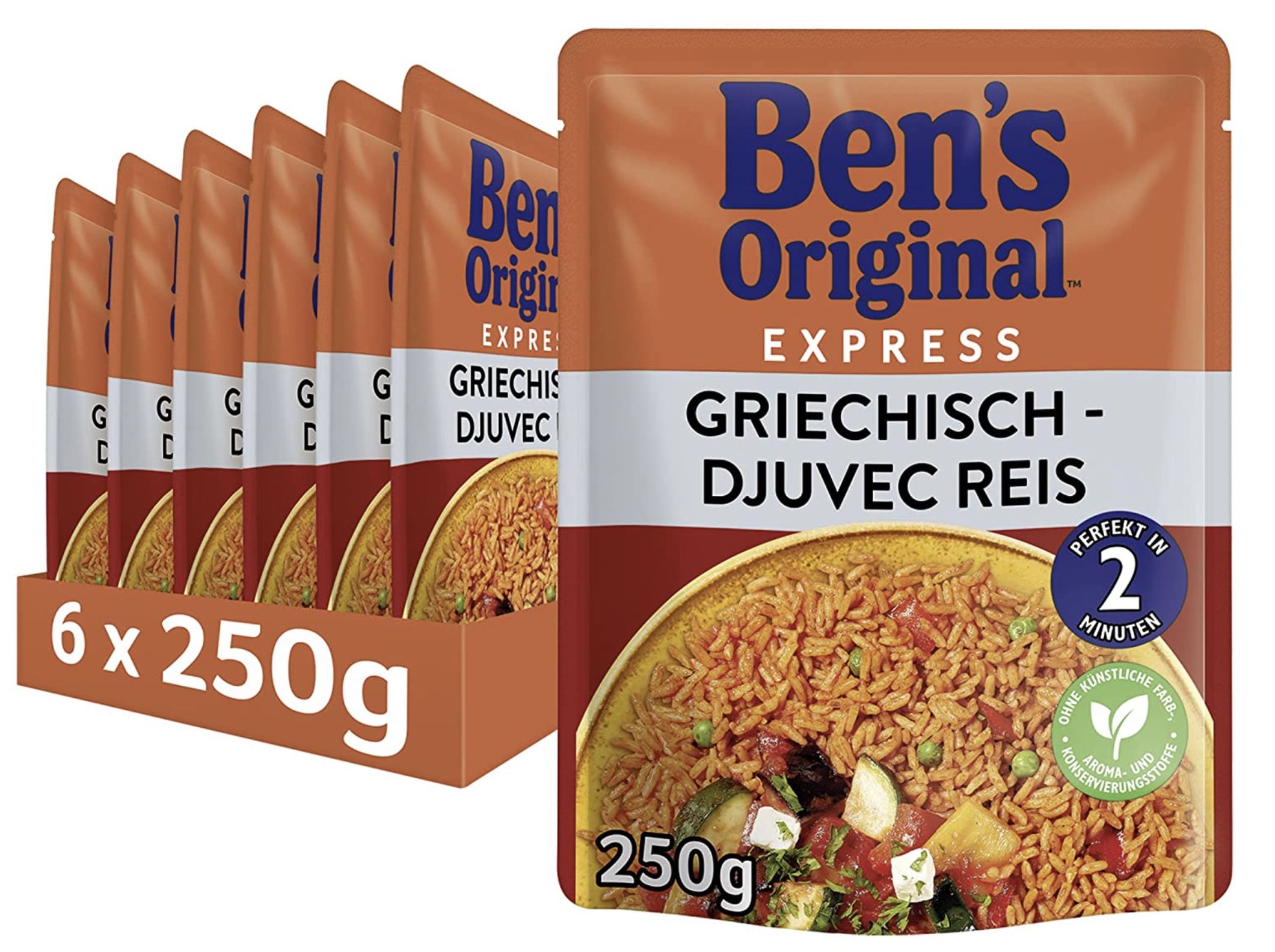 6er Pack Bens Express Reis Griechisch ab 6,83€ (statt 12€)   Prime Sparabo