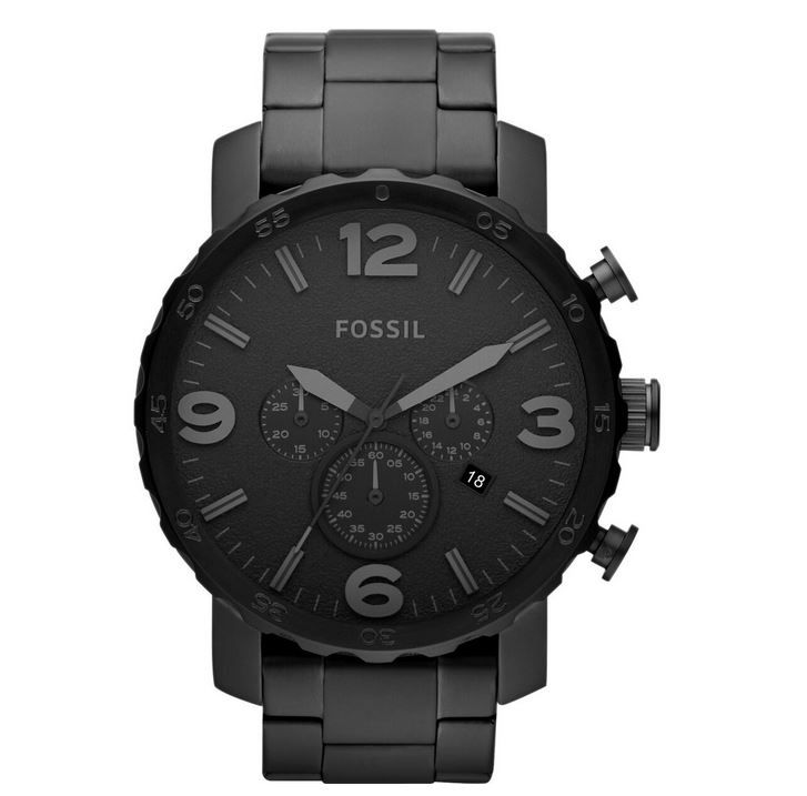 Fossil Nate JR1401 Herren Chronograph 50mm Mineralglas für 99,95€ (statt 121€)