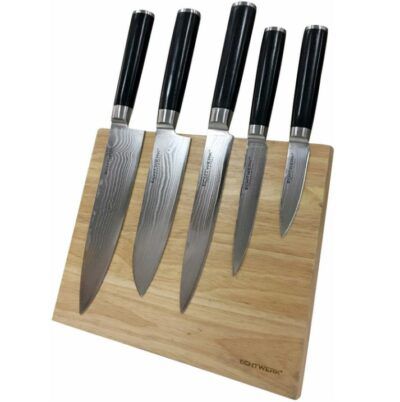 Echtwerk Damaszener Messer Set 5teilig inkl. Magnet Messerblock für 90,94€ (statt 126€)