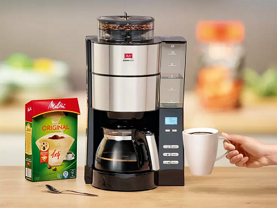 MELITTA 1021 01 AromaFresh Kaffeefiltermaschine in Schwarz/Edelstahl für 100€ (statt 109€)