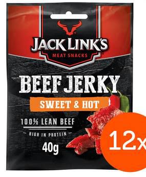 12x Jack Link´s Beef Jerky Sweet Hot (40g) für 25,90€ (statt 35€)