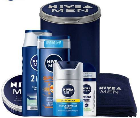 NIVEA MEN Geschenkset mit Creme, Shampoo, Duschgel, Deo, Handtuch & mehr für 15,99€ (statt ~22€)