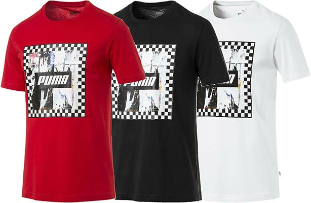 Puma Check Graphic T Shirt in 3 Farben für je 11,16€ (statt 16€)