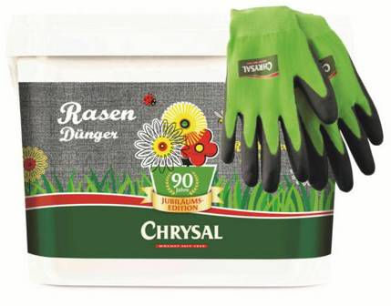 Chrysal Rasendünger Jubiläum 5kg (für 200m²) inkl. Handschuhe für 13,99€ (statt 17€)