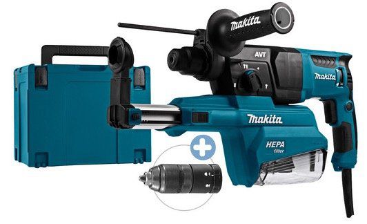 Makita HR2651TJ SDS+ Bohrhammer mit Staubabsaugung + selbstspannendes Bohrfutter für 185,90€ (statt 247€)