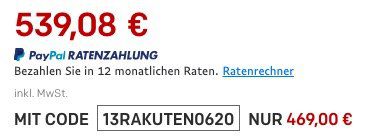 Rakuten 15 fache Superpunkte bei teilnehmenden Händlern   z.B. Ryobi Akku Bohrschrauber inkl. 2 Akkus für 92€ + 15,60€ Punkte (statt 105€)