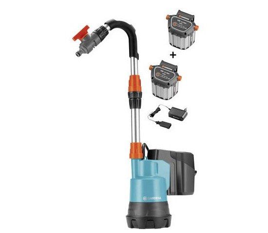 Gardena Fasspumpe einstufig 2.000 l/h 20m inkl. 2. Akku für 149,99€ (statt 197€)