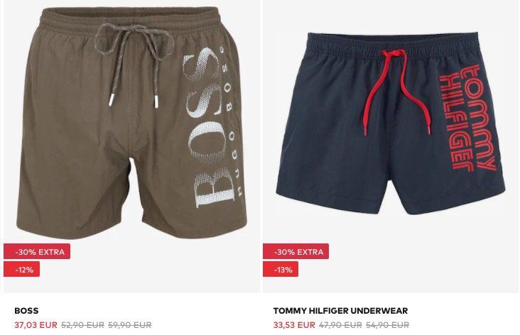 About You mit bis 30% Rabatt auf Bademode   z.B. Hugo Boss Shorts für 37€ (statt 46€)