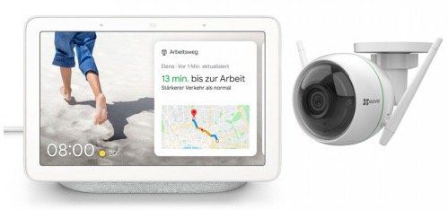 Google Nest Hub mit Überwachungskamera EZVIZ C3WN für 109,95€ (statt 157€)