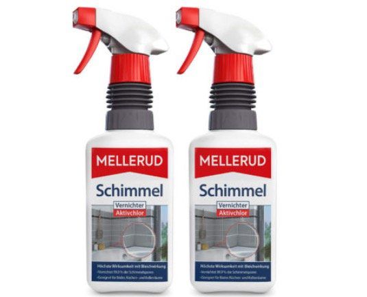 2er Pack Mellerud Aktivchlor Schimmelentferner (je 500 ml) für 11,11€ (statt 15€)