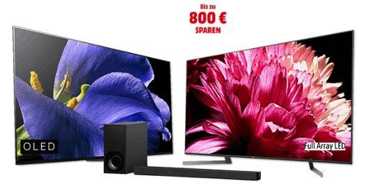 MediaMarkt SONY TV Aktion mit Direktrabatten   z.B. SONY KD 65XF9005 für 899€ (statt 1.199€)