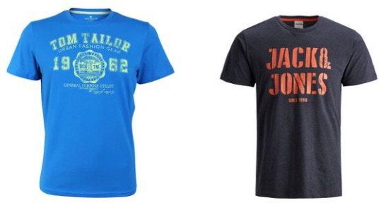 4er Pack T Shirts von Jack & Jones, Tom Tailor und Mustang für 35€ (statt 50€)