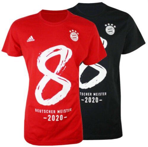 adidas Bayern München 8mal Deutscher Meister 2020 T Shirt für 22,49€ (statt 30€)