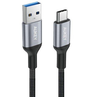 AUKEY USB C Kabel auf USB 3.0 Nylon im Aluminiumgehäuse 2 Meter in Schwarz für 5,59€ (statt 8€)