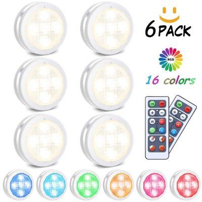 6 LED RGB Nacht  bzw Schranklichter inkl. Fernbedienung für 12,99€ (statt 20€)   Prime