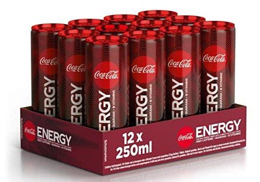12er Pack Coca Cola Energy (ohne Taurin!) mit Zucker ab 6,91€ zzgl. 3€ Pfand (statt 17€)