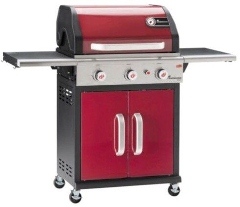 Landmann Triton PTS 3.0 Gasgrillwagen Rot oder Silber mit 3 Edelstahl Brennern für 369€ (statt 419€)