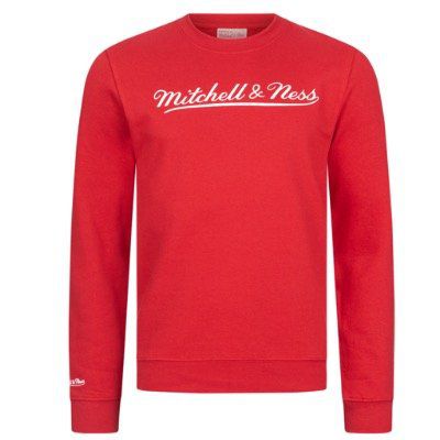 Abgelaufen! Mitchell & Ness Script Crew Herren Sweatshirt in Rot für 12,83€ (statt 20€)   nur XS, S, M