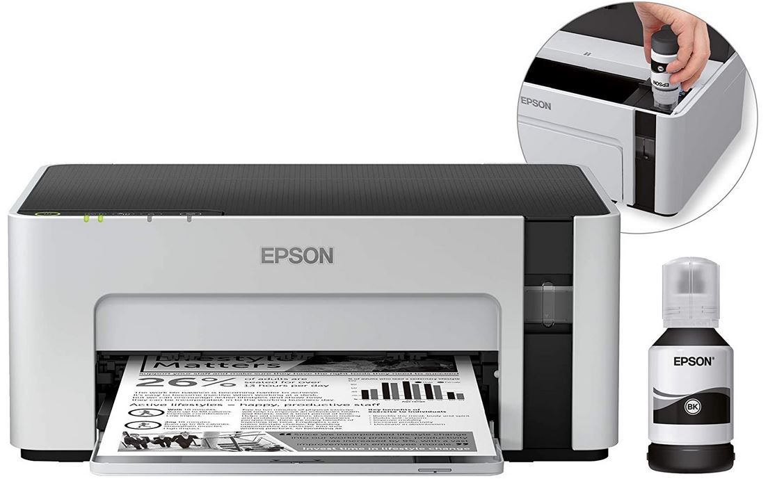 EPSON EcoTank ET M1120 Tintenstrahl Drucker WLAN für 129€ (statt 149€)