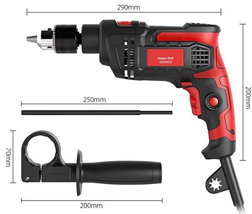 Meterk KK104 Schlagbohrmaschine (850W) mit Tiefenanschlag für 29,99€ (statt 40€)