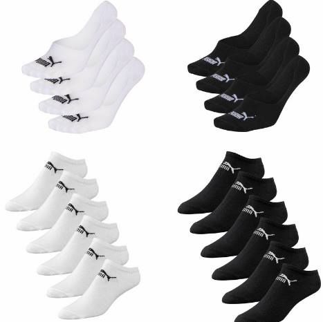 PUMA Sneakersocken oder Füßlinge im 4er oder 6er Pack für Damen & Herren ab 9,99€