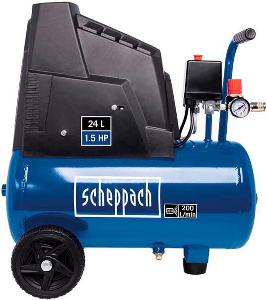 Scheppach HC25o   8bar Druckluft Kompressor + Spiralschlauch + Zubehör für 99,95€ (statt 129€)