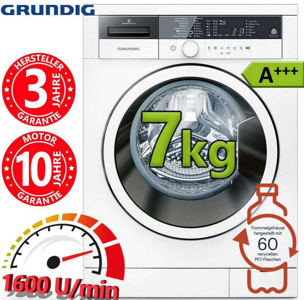 Grundig GWN 37631   7kg Waschmaschine 1.600 U/min. für 299,90€ (statt 460€)