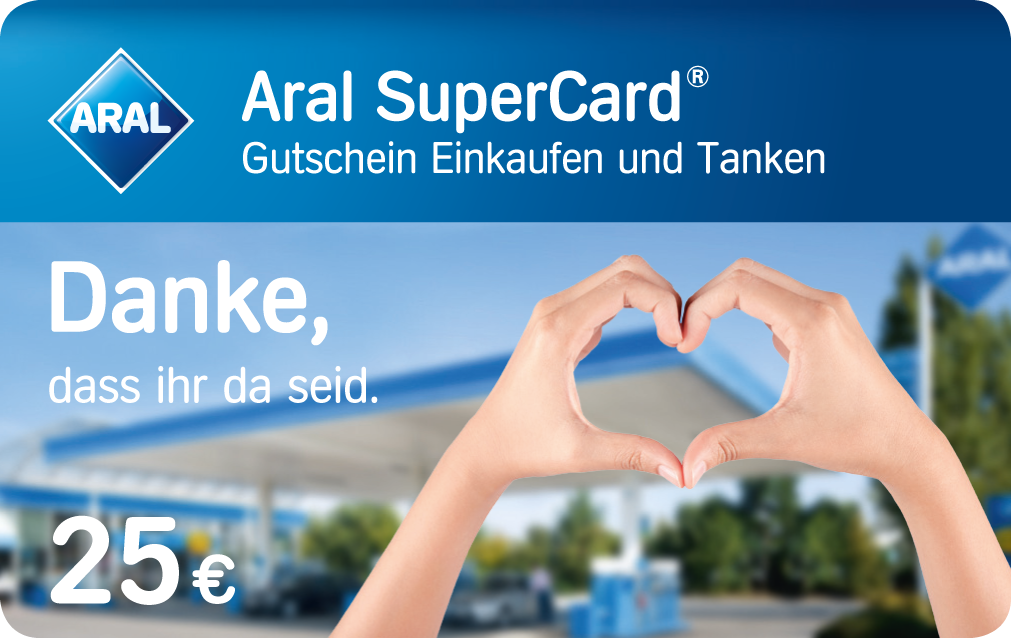 25€ Aral Supercard geschenkt für alle (!) Reinigungskräfte