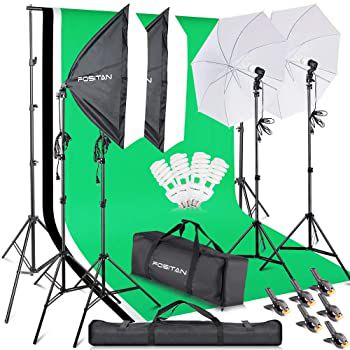 Fositan LS2200 Fotostudio Set mit Softbox, Greenscreen & mehr für 79,99€ (statt 150€)