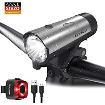 Gocheer LED Fahrradlicht Set mit 2600mAh Samsung Akku für 17,39€ (statt 29€)