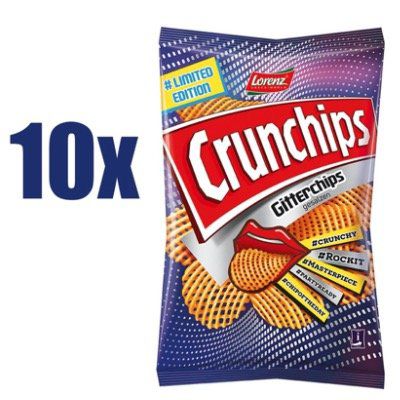 10x Crunchips Gitterchips gesalzen in der 150g Packung für 11,97€ (statt 22€)   kurzes MHD