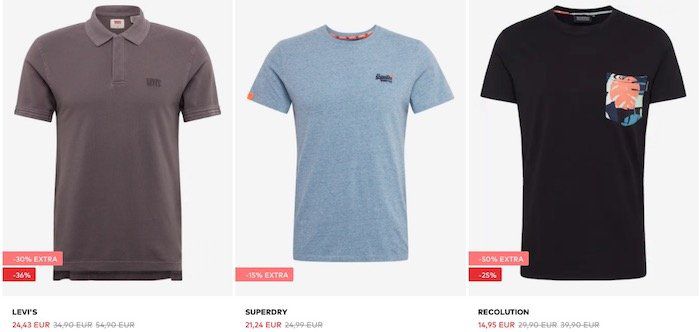 Endet um Mitternacht: About You bis  50% auf Shirts & Shorts   z.B. Levis Jeans Shorts für 37€ (statt 52€)