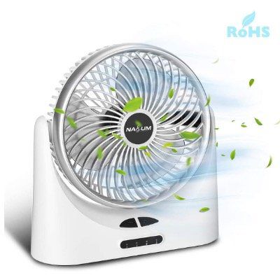 NASUM Mini USB Tischventilator mit Nachtlicht für Zuhause oder Unterwegs für 9,49€ (statt 19€)   Prime