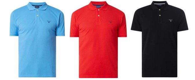 GANT Poloshirt mit Logo Stickerei aus Piqué Baumwolle in Restgrößen für 34,99€ (statt 52€)