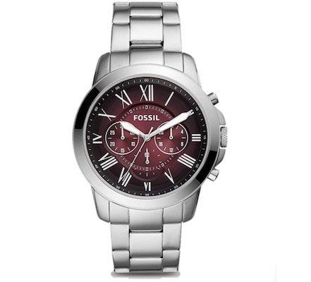 Fossil Grant FS5628 Herren Chronograph mit rotem Zifferblatt für 64€ (statt 97€)