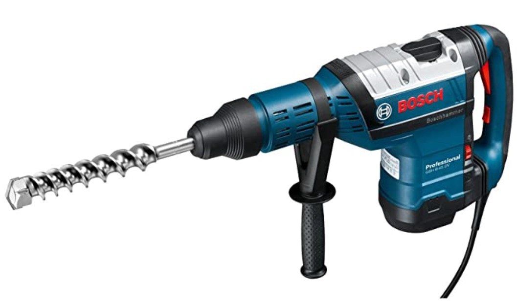 Bosch Bohrhammer GBH 8 45 DV mit max. 12,5 J inkl. Fetttube, Zusatzhandgriff, Koffer für 458,39€ (statt 569€)