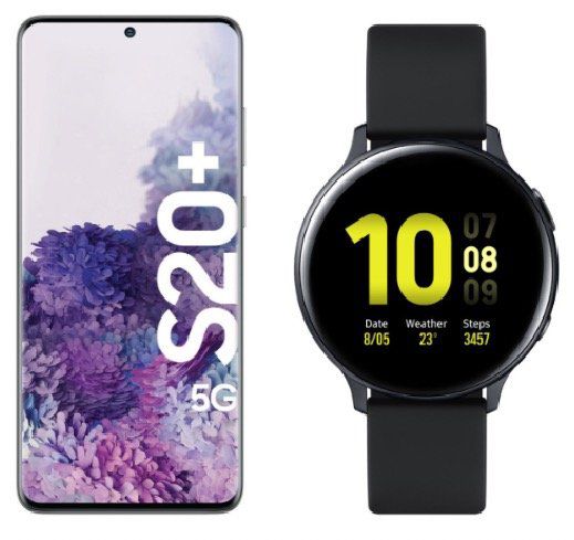 Knaller! 🔥 Samsung Galaxy S20+ 5G inkl. Galaxy Watch Active2 für 19€ + o2 Free Unlimited LTE für 49,99€ mtl.