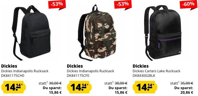 Dickies Rucksäcke für je 18€ bei SportSpar (statt 28€)