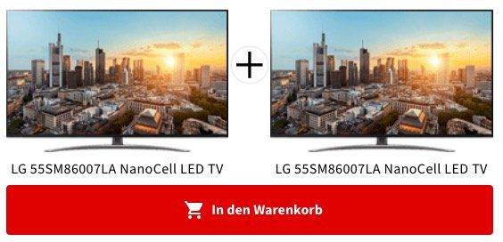 2x LG 55SM86007LA   55 Zoll UHD Fernseher ab 1.061,29€ (statt 1.200€)